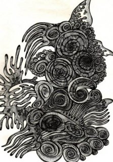 coral flow contour drawing